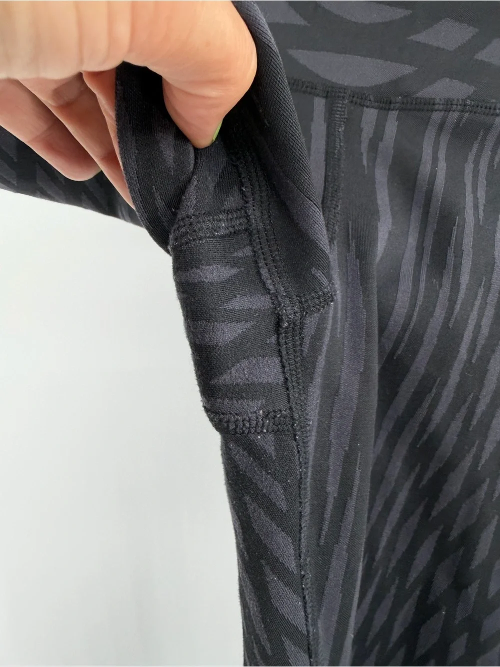 Alo Black Gray Full Length Leggings Size Small